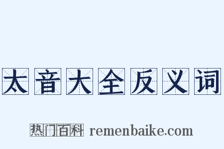 太音大全反义词是什么意思的图片